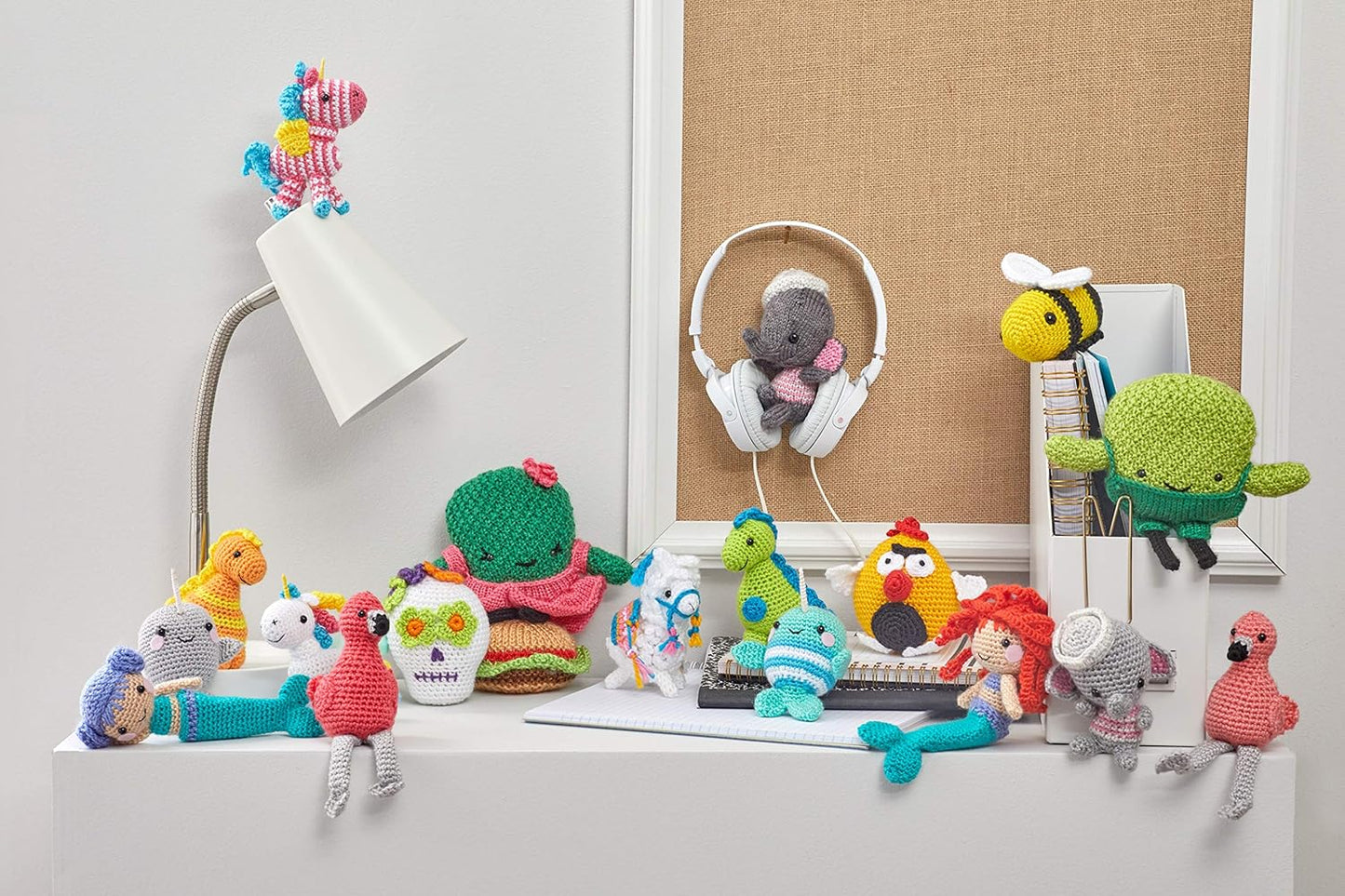 Red Heart Amigurumi Yarn Unicorns 3.5oz Acrylic - Makes 2 Items!