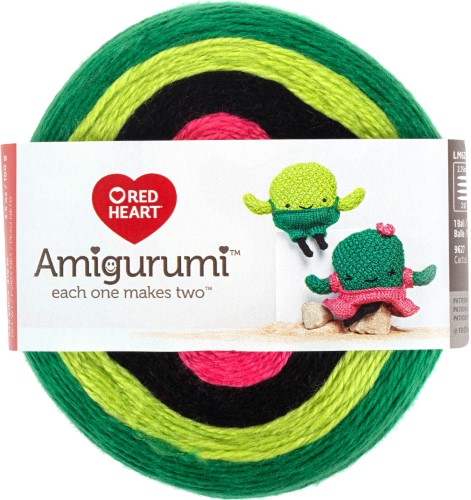 Red Heart Amigurumi Yarn Cactus 3.5oz Acrylic - Makes 2 Items!