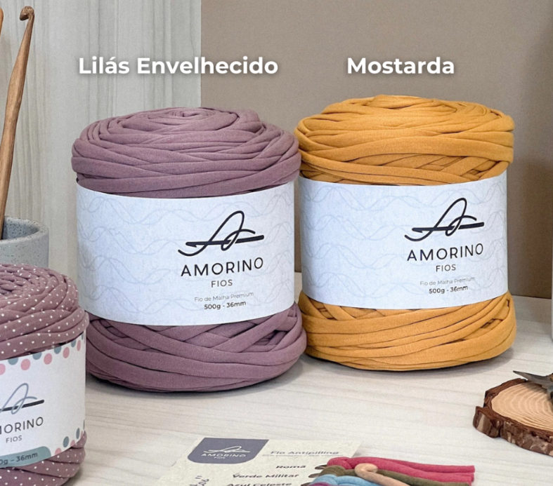 Amorino Fios Premium T-Shirt Yarn - Aged Lilac