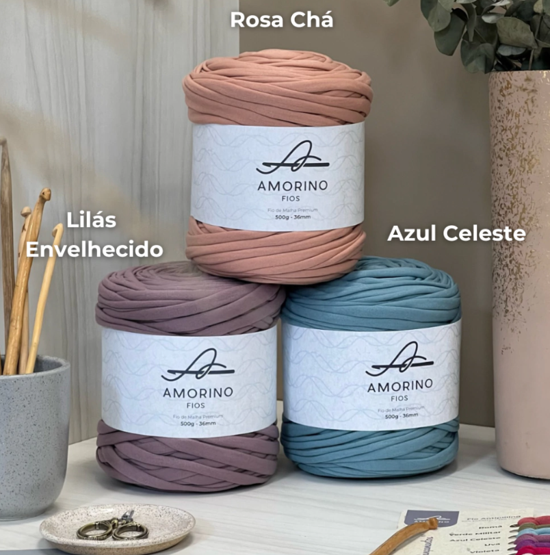 Amorino Fios Premium T-Shirt Yarn - Aged Lilac