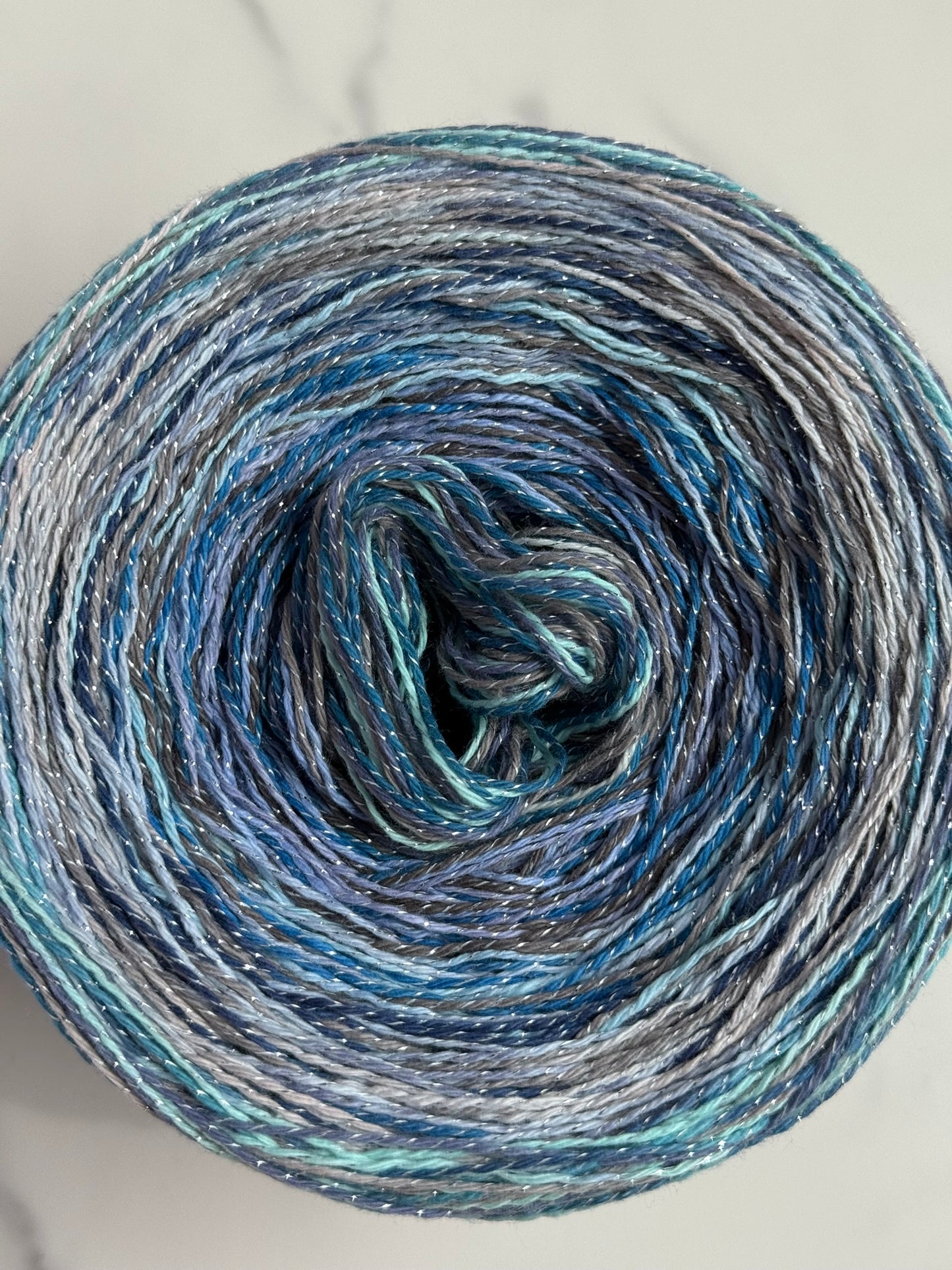 Hand-Marled Yarn Cake - Arctic Shimmer