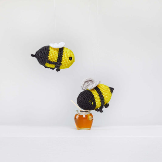 Red Heart Amigurumi Yarn Bumble Bees 3.5oz Acrylic - Makes 2 Items!