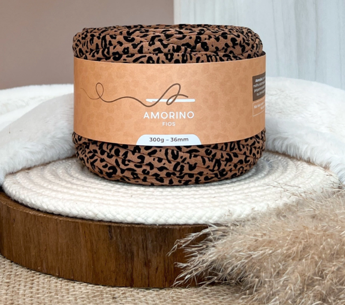 Amorino Fios Premium T-Shirt Yarn - Cheetah Print
