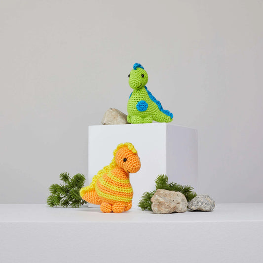 Red Heart Amigurumi Yarn Dinosaurs 3.5oz Acrylic - Makes 2 Items!