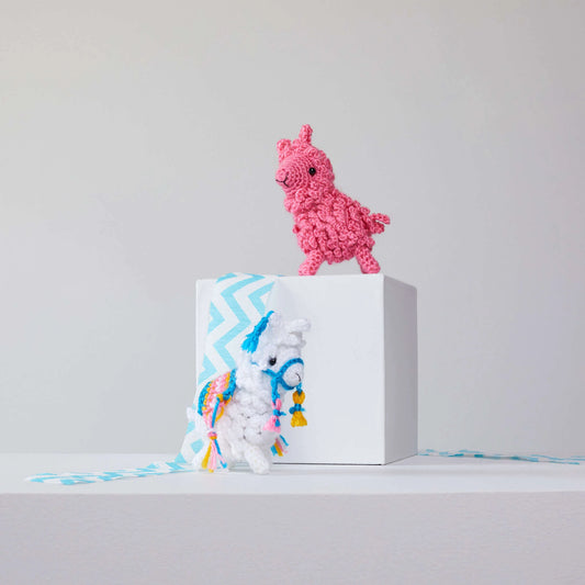 Red Heart Amigurumi Yarn Llamas 3.5oz Acrylic - Makes 2 Items!