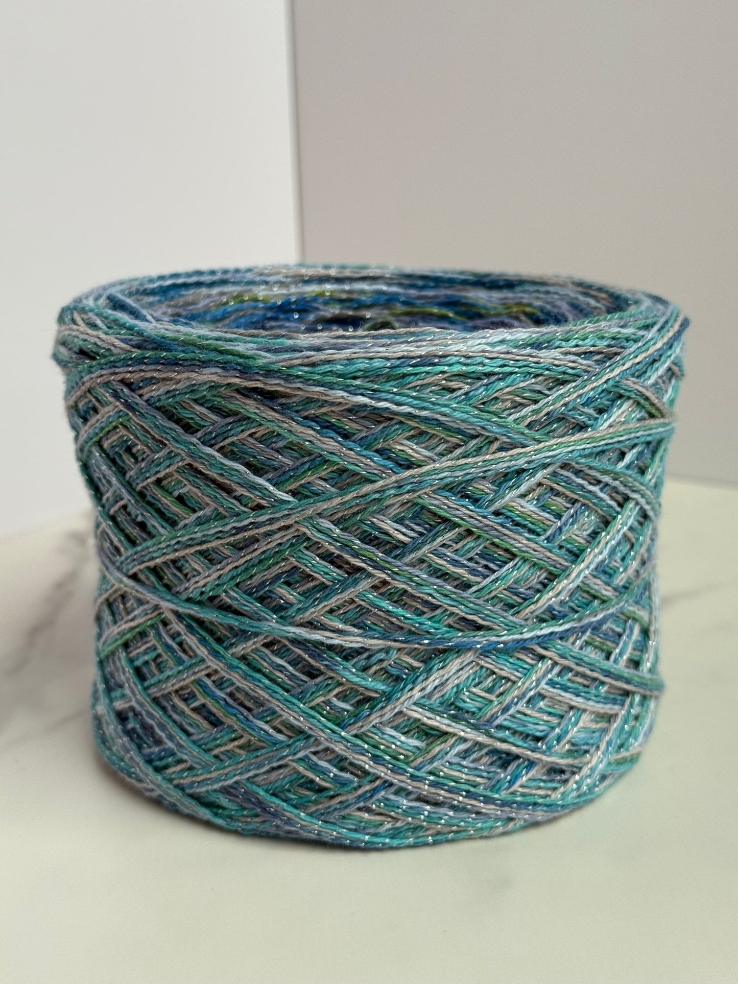 Hand-Marled Yarn Cake - Moonlit Current