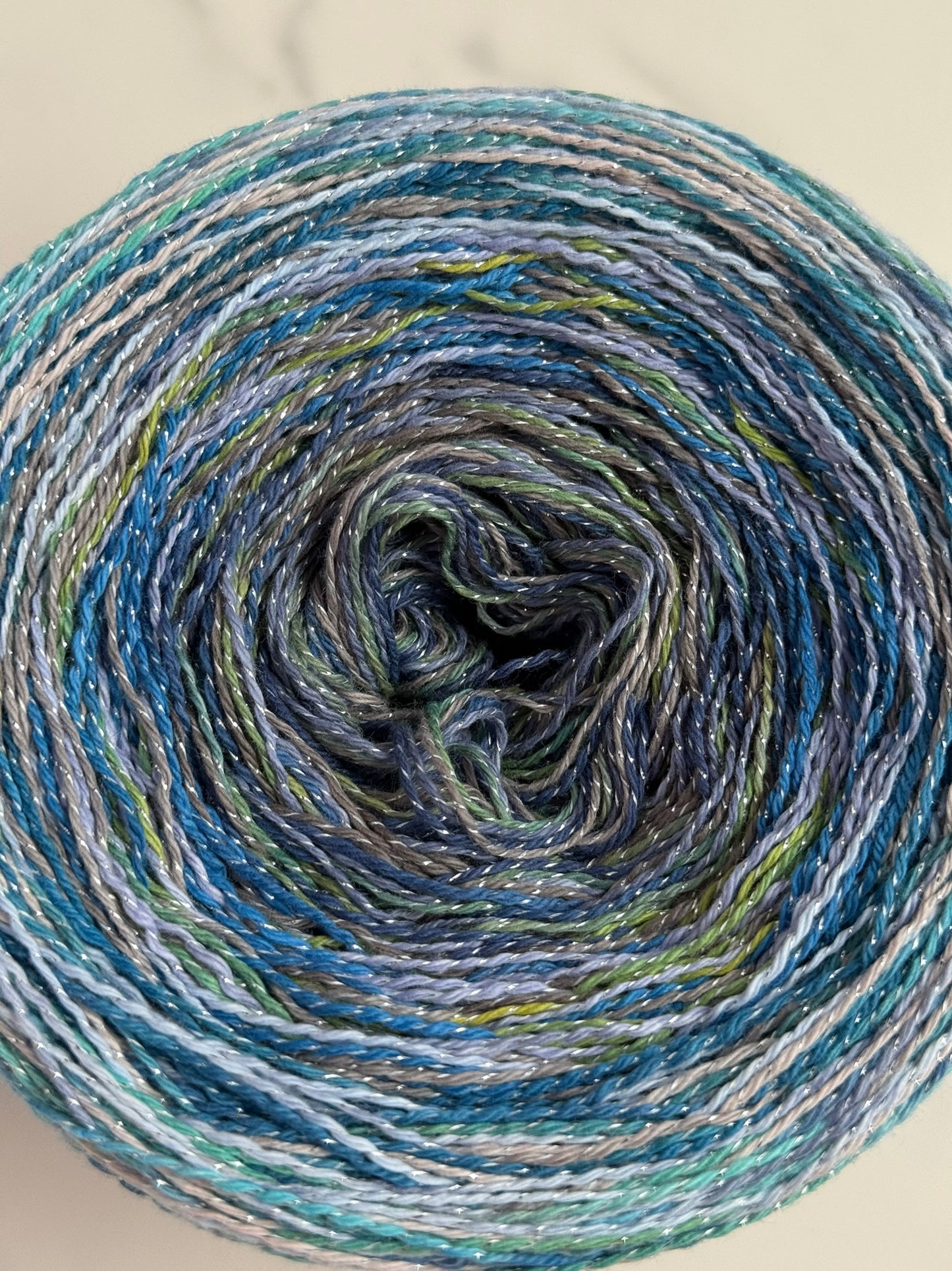 Hand-Marled Yarn Cake - Moonlit Current