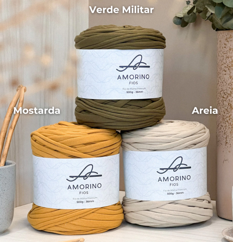 Amorino Fios Premium T-Shirt Yarn - Military Green