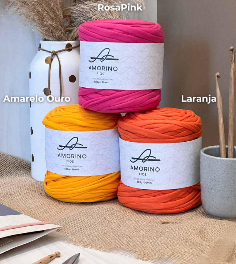 Amorino Fios Premium T-Shirt Yarn - Pink