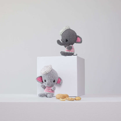 Red Heart Amigurumi Yarn Elephants 3.5oz Acrylic - Makes 2 Items!